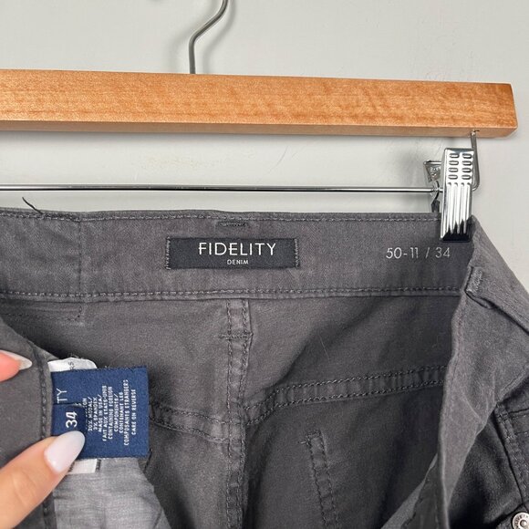 Fidelity Jeans Lot of 2 Mens Sz. 34 Gray Blue Havana Twill Made in USA Pants - Picture 5 of 11